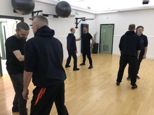 testing stance at Leeds Wing Chun